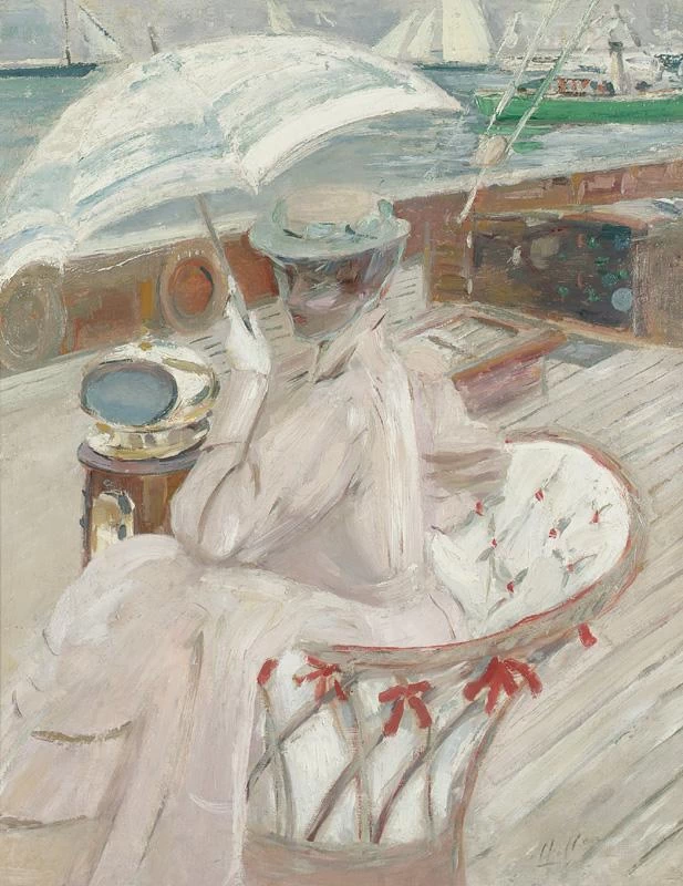 Madame Helleu sul suo yacht Letoile